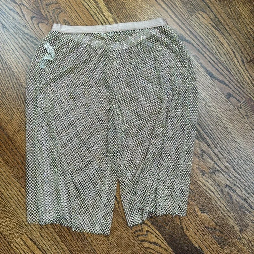 Free people Intimately Filter Finish mesh shorts with crystal embellishment